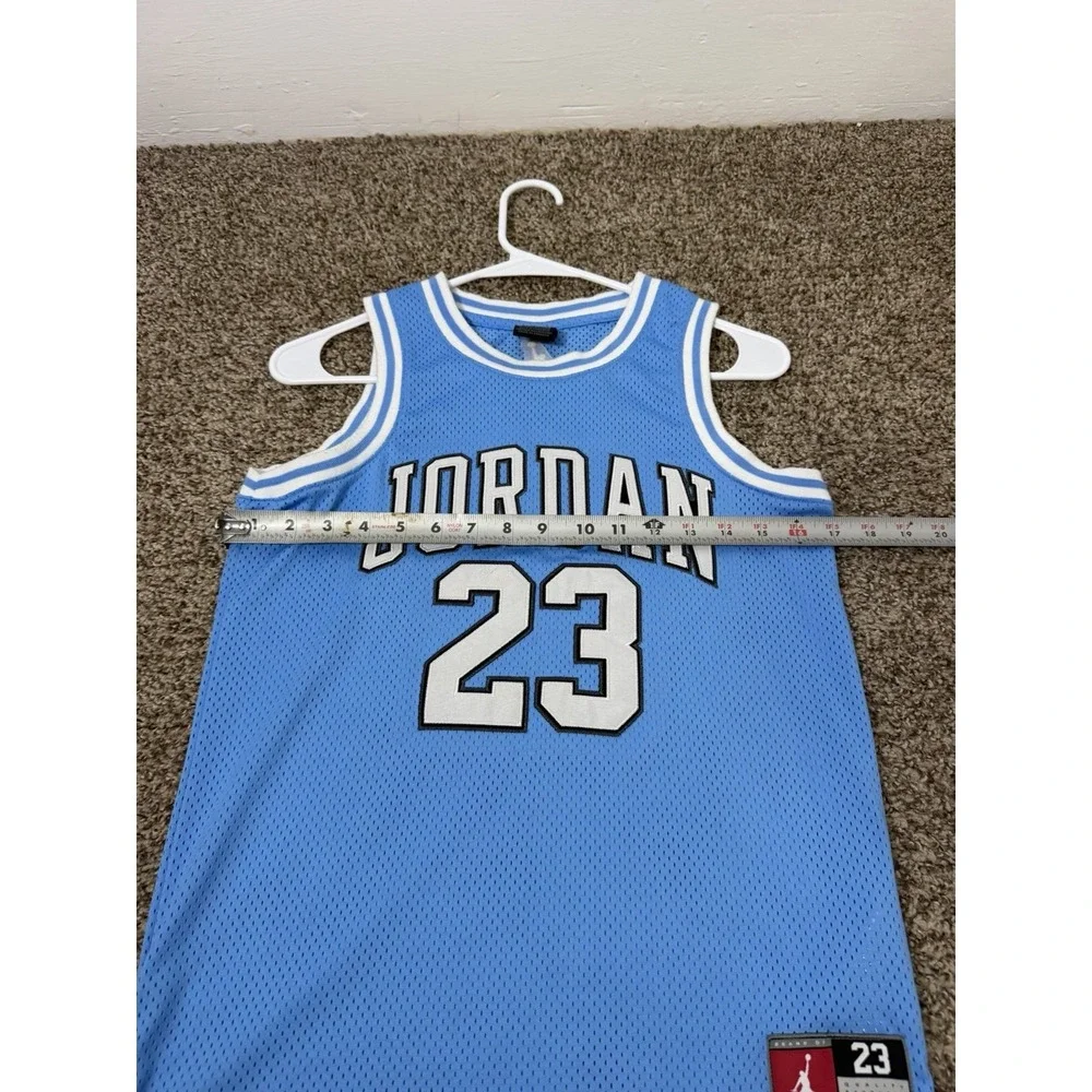 Jordan Jersey Youth M 10-12 Years Old #23 University Blue Jumpman Logo UNC